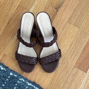 J. Crew Dark Brown Braided Sandals